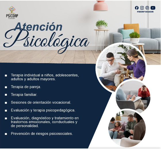 Atención psicológica Psicorp Ecuador